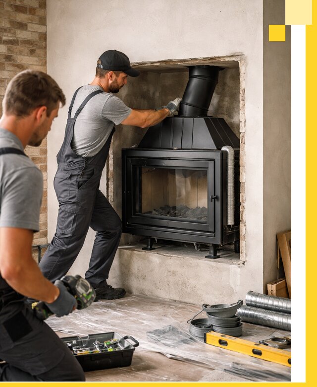Установка каминных топок в Отрадном: монтаж, подключение