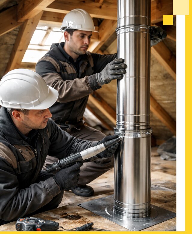 Монтаж дымоходов для каминов в Отрадном с гарантией качества