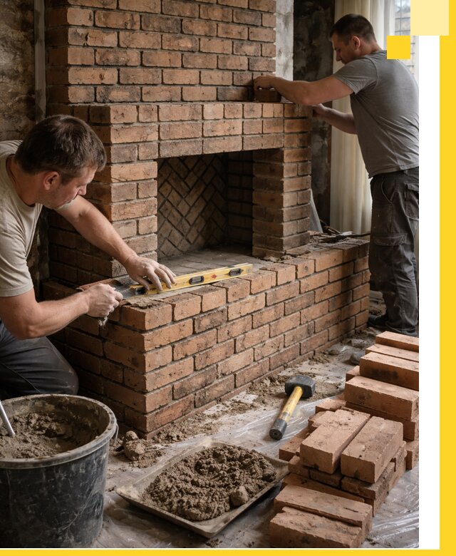 Изготовление и установка кирпичных каминов в Отрадном