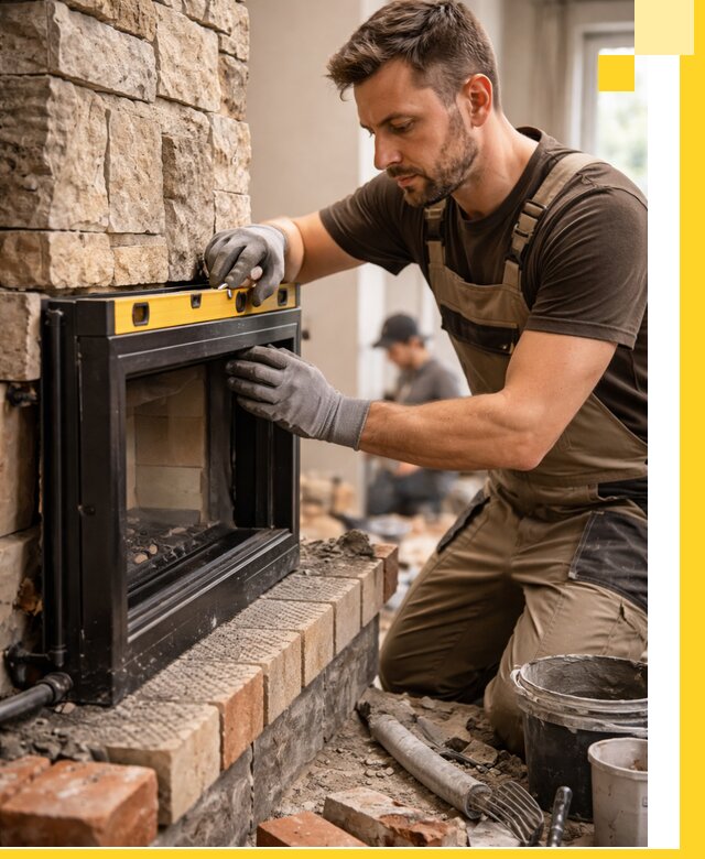 Дровяные камины под ключ в Отрадном: монтаж, обустройство