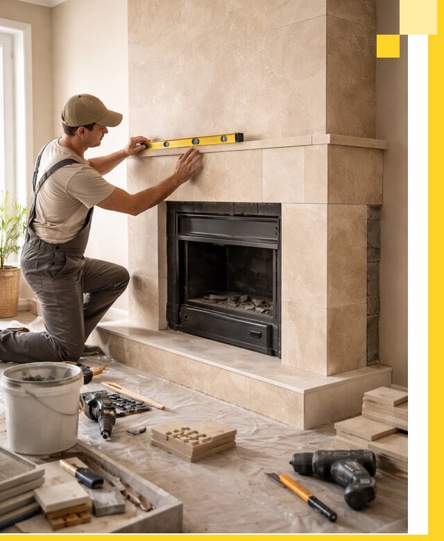 Установка и монтаж каминов в частном доме под ключ в Отрадном