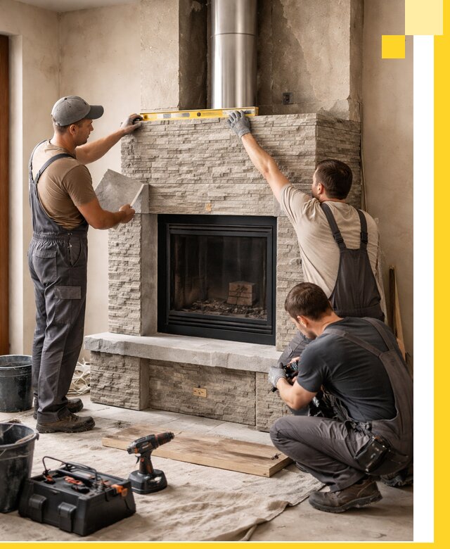 Профессиональный монтаж каминов под ключ в Отрадном для дома