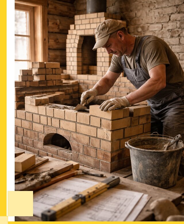 Кладка печей из кирпича в Отрадном цены от 32610 р. - ЭриданТрд