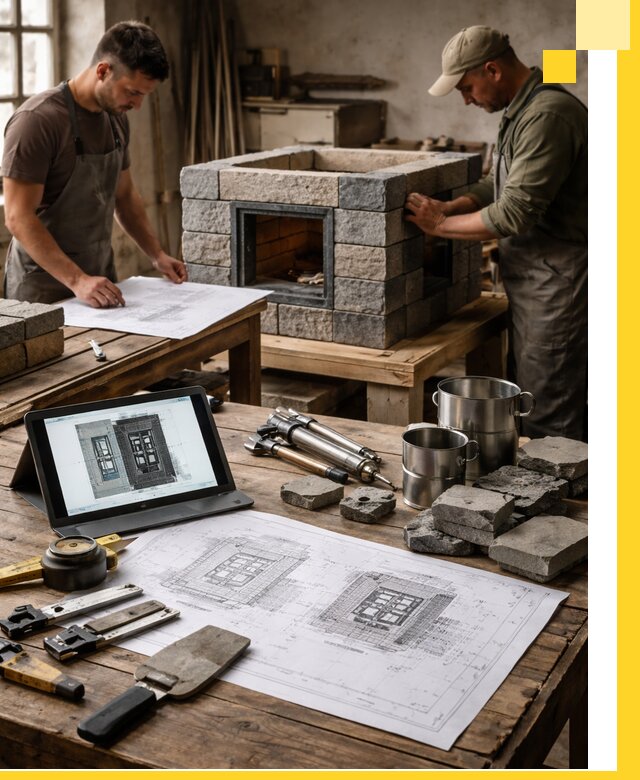 Разработка проектов печей с согласованием и монтажом в Отрадном