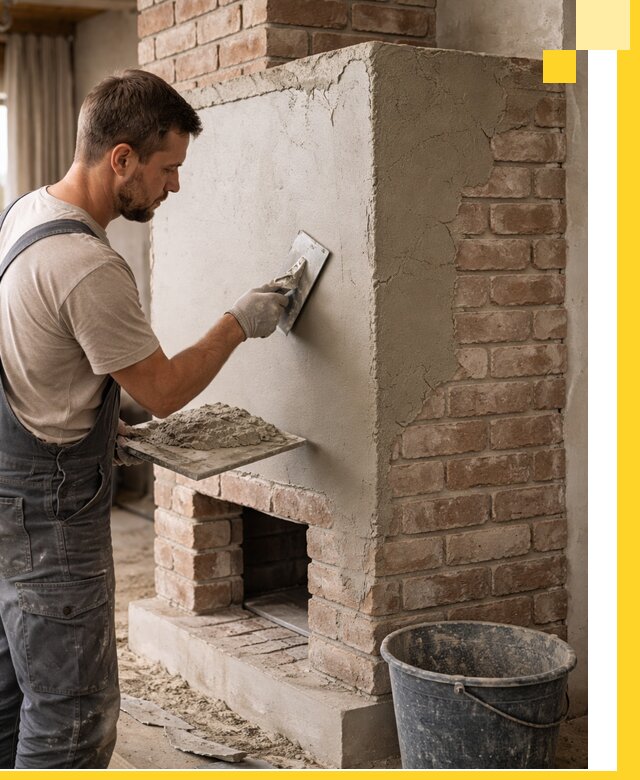 Отделка печей и облицовка каминов в Отрадном под ключ