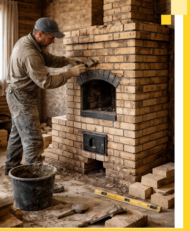 Кирпичные печи под ключ в Отрадном: проектирование и кладка