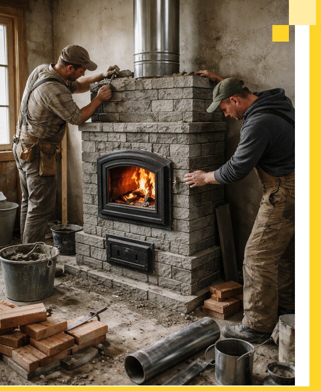 Производство, поставка и монтаж дровяных печей в Отрадном