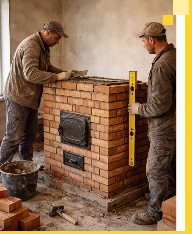 Отопительные печи под ключ в Отрадном, установка и сборка