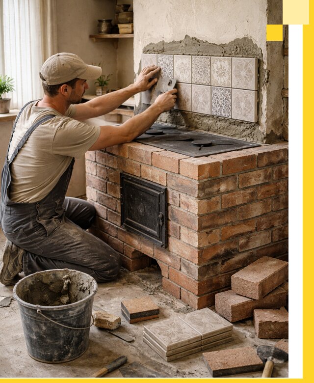 Печи с плитой на заказ монтаж гарантия и сервис в Отрадном