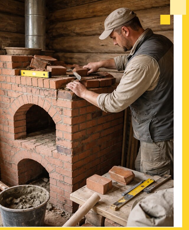 Изготовление и установка русских печей в Отрадном под ключ