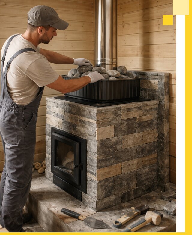 Печи для парной в Отрадном, производство, монтаж и обслуживание