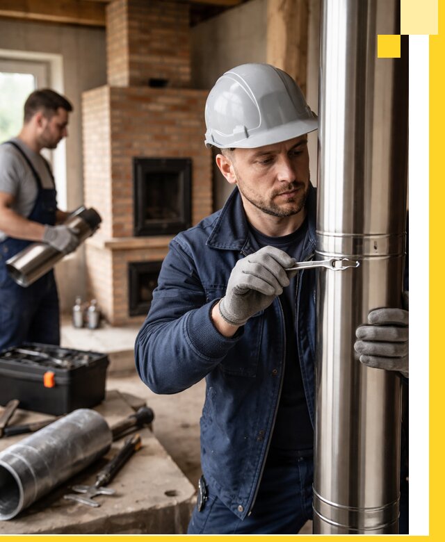 Профессиональный монтаж дымоходов для печей в Отрадном