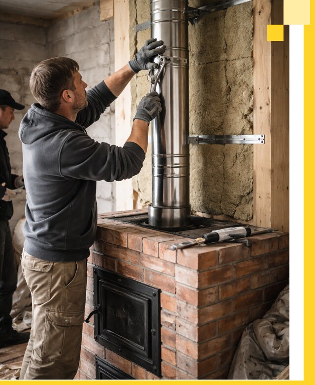 Изготовление и монтаж печей и дымоходов под ключ в Отрадном