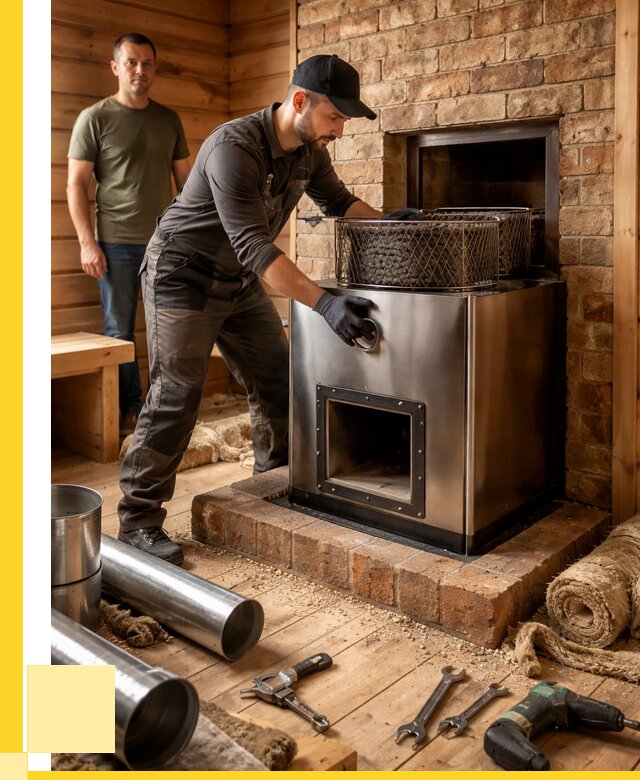 Монтаж банных печей под ключ в Отрадном от 19566 р., ЭриданТрд