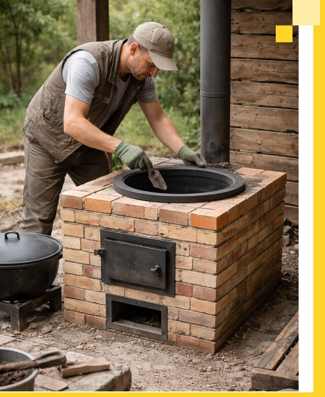 Изготовление и установка печей для казана в Отрадном под ключ