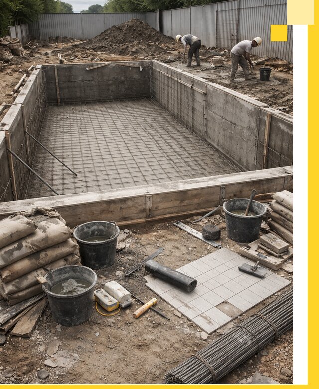 Строительство бассейнов под ключ в Отрадном, дизайн и монтаж