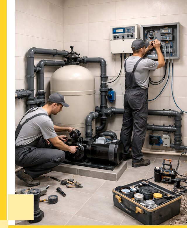 Монтаж оборудования для бассейнов в Отрадном от 43480 р. | ЭриданТрд