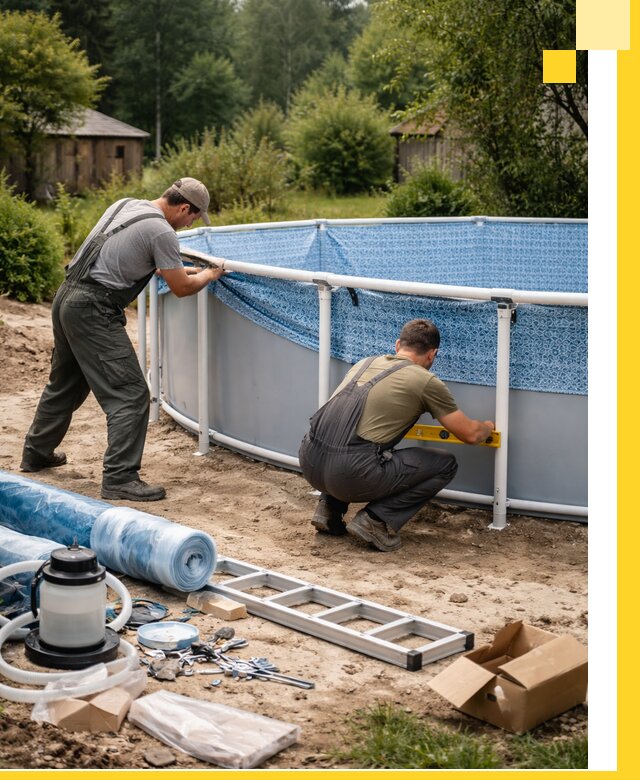 Установка и монтаж каркасных бассейнов в Отрадном под ключ