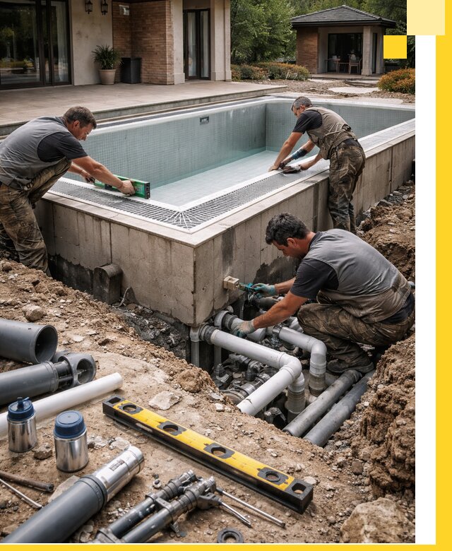 Строительство переливных бассейнов в Отрадном под ключ