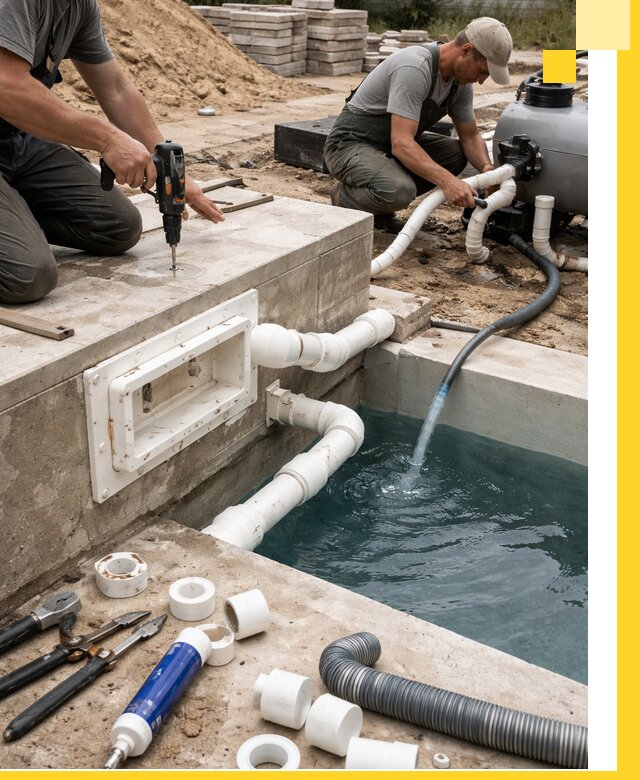 Строительство скиммерных бассейнов под ключ в Отрадном