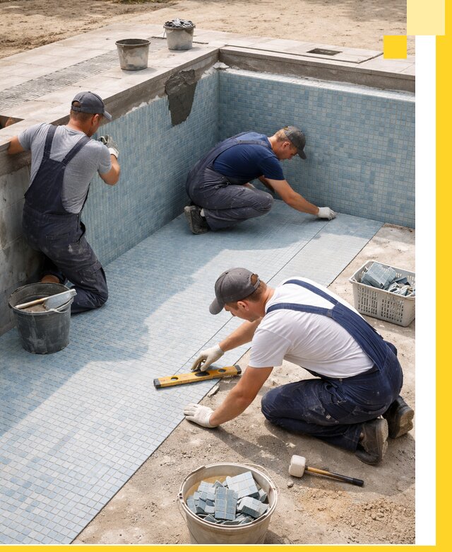 Укладка и установка плитки для бассейнов под ключ в Отрадном