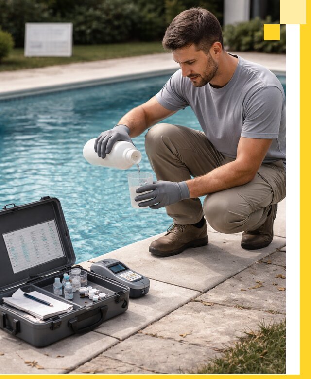 Профессиональная дезинфекция воды в бассейне в Отрадном