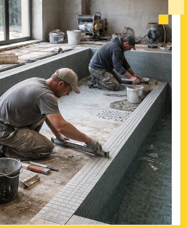 Строительство бассейна в частном доме в Отрадном под ключ