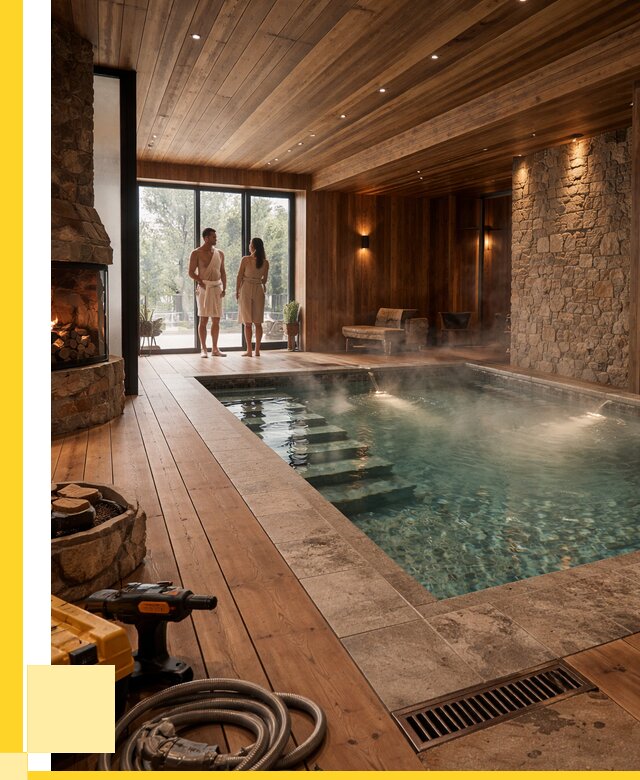 Проекты бань с бассейном под ключ в Отрадном от 81525 р., ЭриданТрд