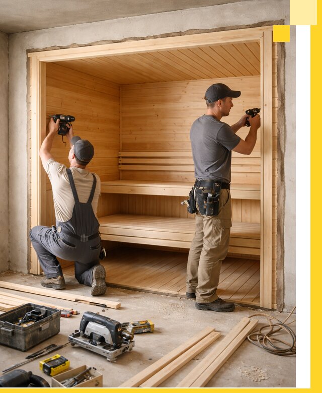 Монтаж саун под ключ в Отрадном — проектирование и установка