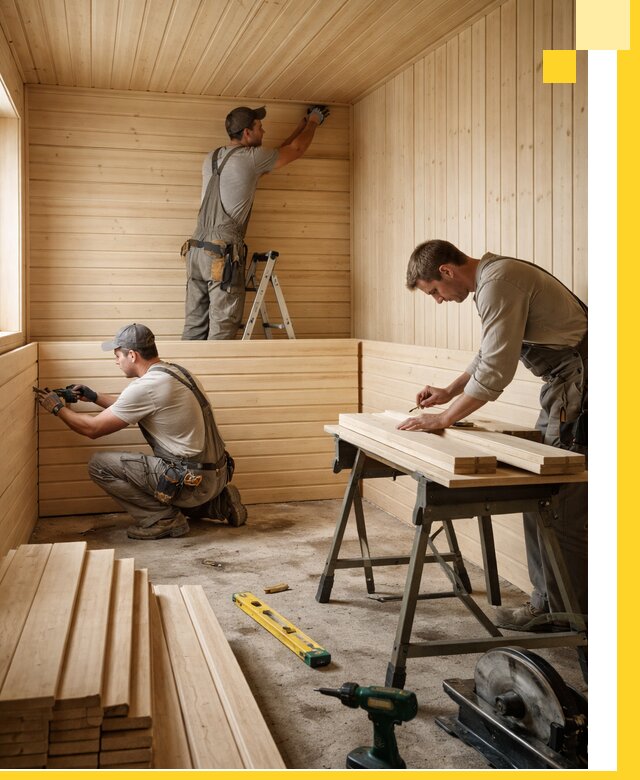 Обшивка саун в Отрадном из натуральной древесины под ключ