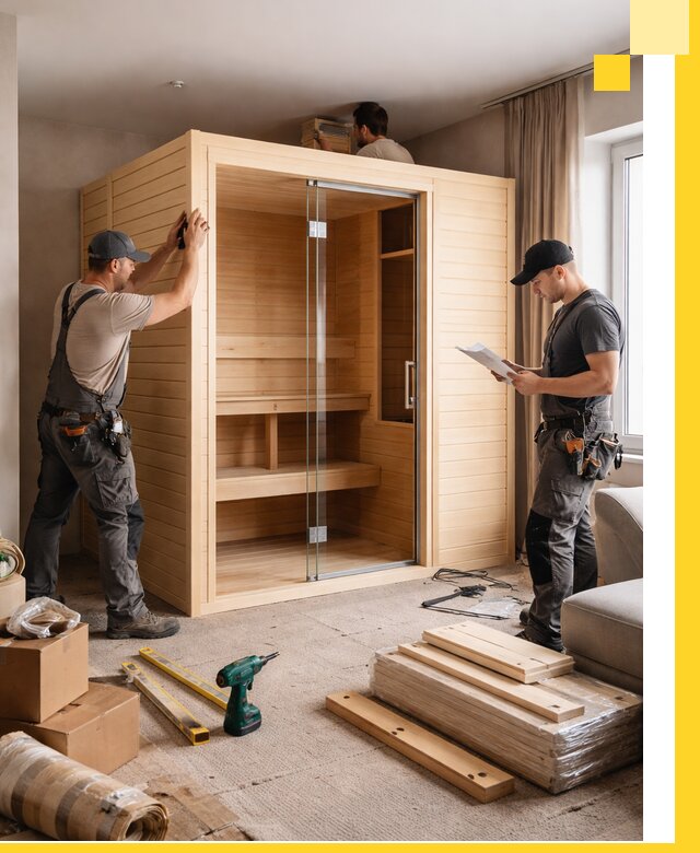 Установка и благоустройство саун в квартире в Отрадном