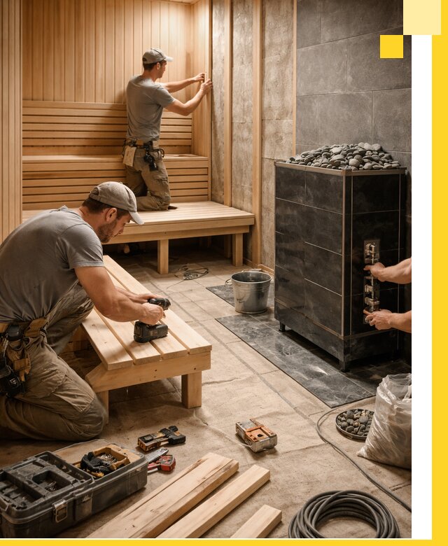 Дизайн и строительство интерьерных саун под ключ в Отрадном