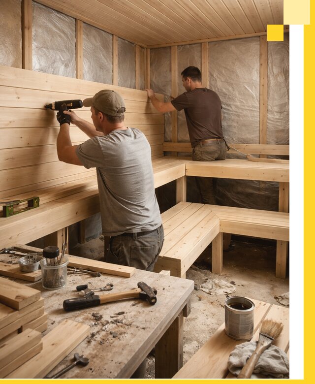 Профессиональная отделка бань и саун под ключ в Отрадном