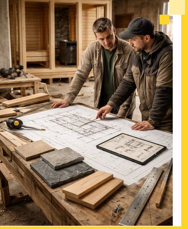 Проекты бань под ключ и планы строительства в Отрадном