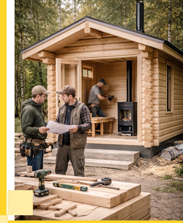 Монтаж бань под ключ в Отрадном — от 217400 р. | ЭриданТрд