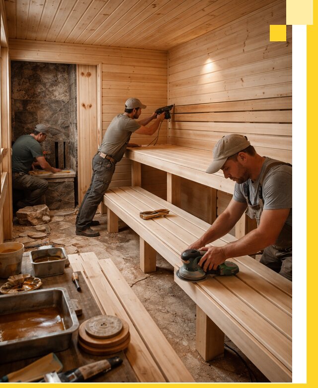 Профессиональная отделка бань в Отрадном под ключ, с гарантией