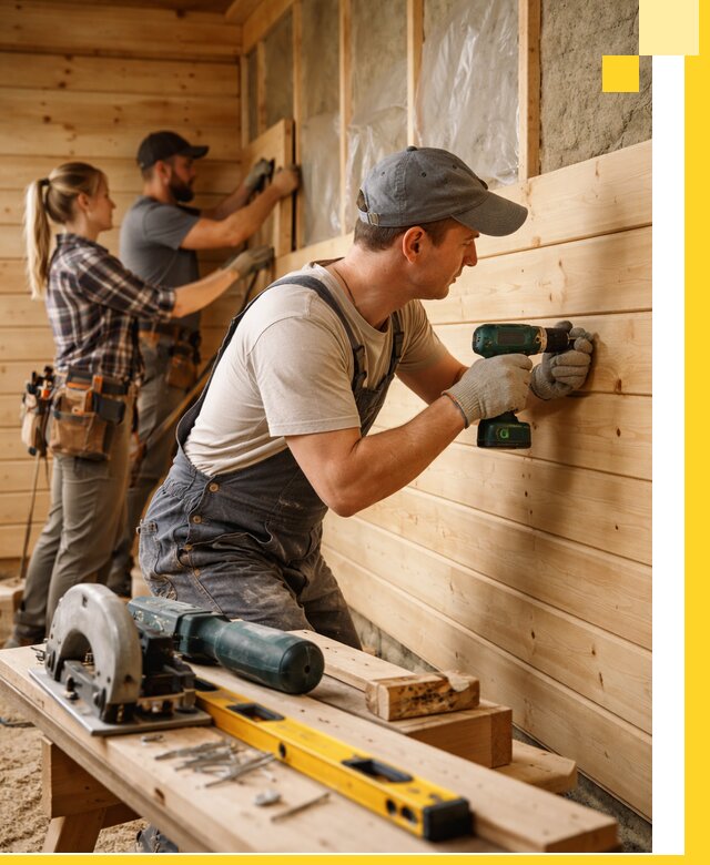 Обшивка бань под ключ в Отрадном: отделка стен и потолков