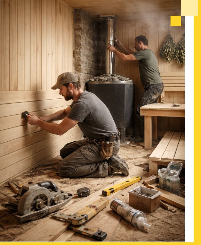 Полное строительство и оснащение парных под ключ в Отрадном