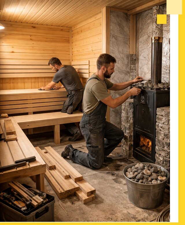 Дизайн и строительство интерьеров бань под ключ в Отрадном