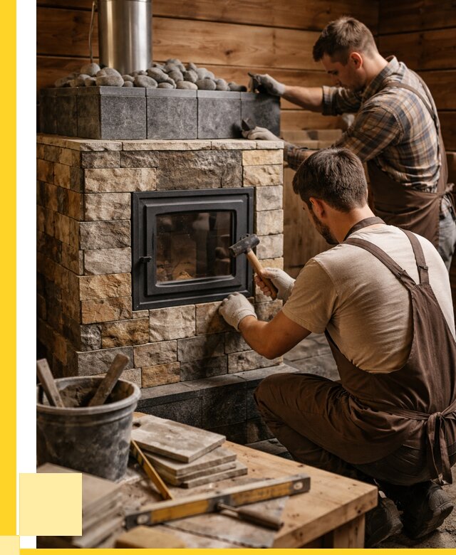 Облицовка банной печи в Отрадном от 16305 р. | ЭриданТрд