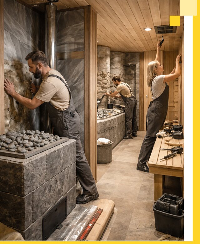 Строительство бань и SPA процедур в Отрадном под ключ и отделкой