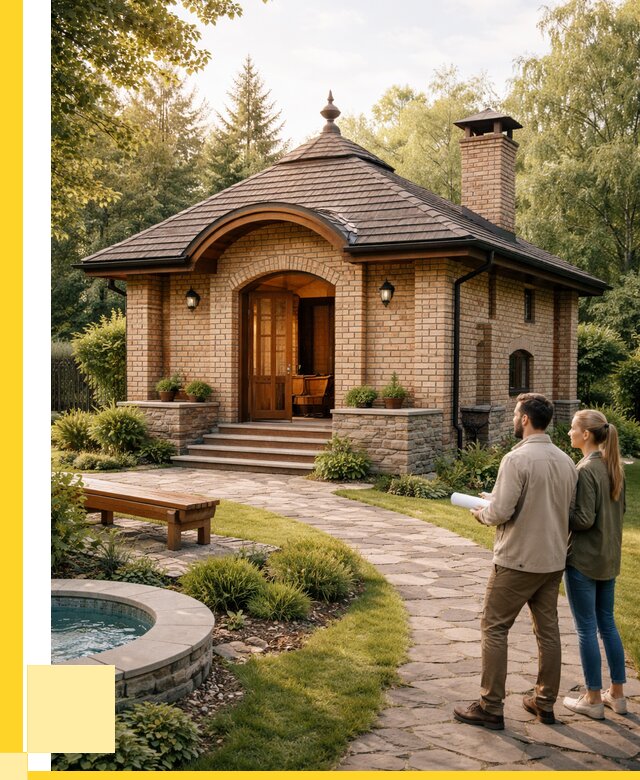 Проект кирпичной бани в Отрадном от 32610 р. | ЭриданТрд