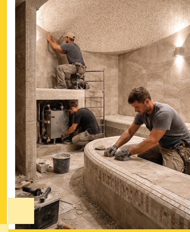 Монтаж хамамов под ключ в Отрадном от 271750 р. ЭриданТрд