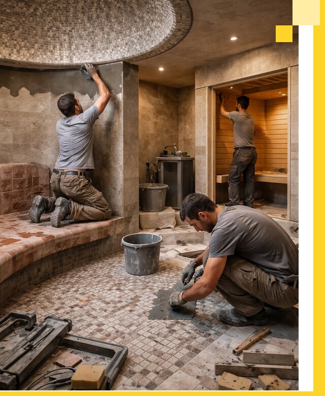 Проект и строительство хамама бани и сауны под ключ в Отрадном