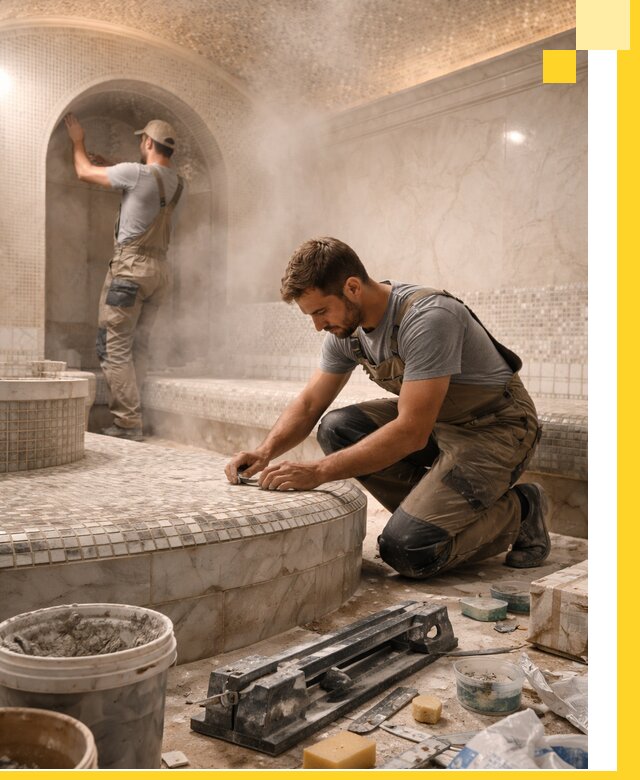 Профессиональный дизайн хамама и SPA под ключ в Отрадном