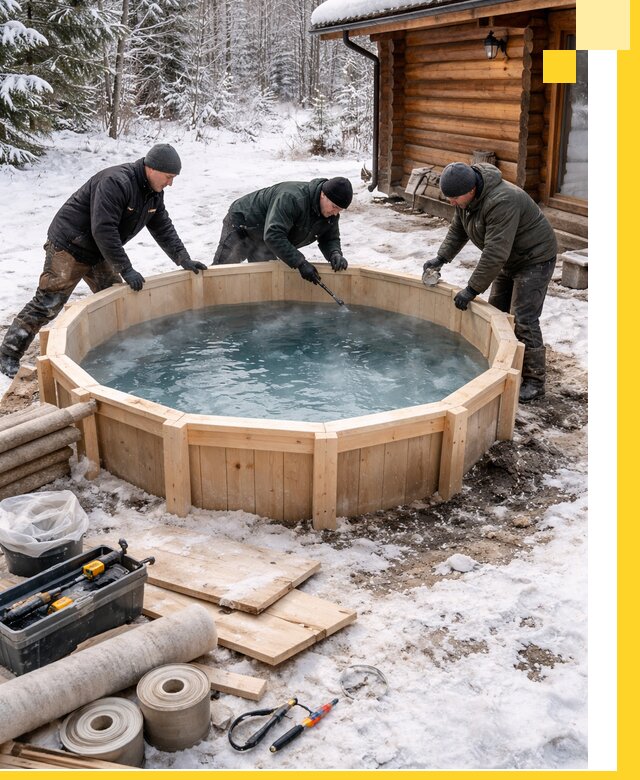 Изготовление и установка ледяных купелей под ключ в Отрадном