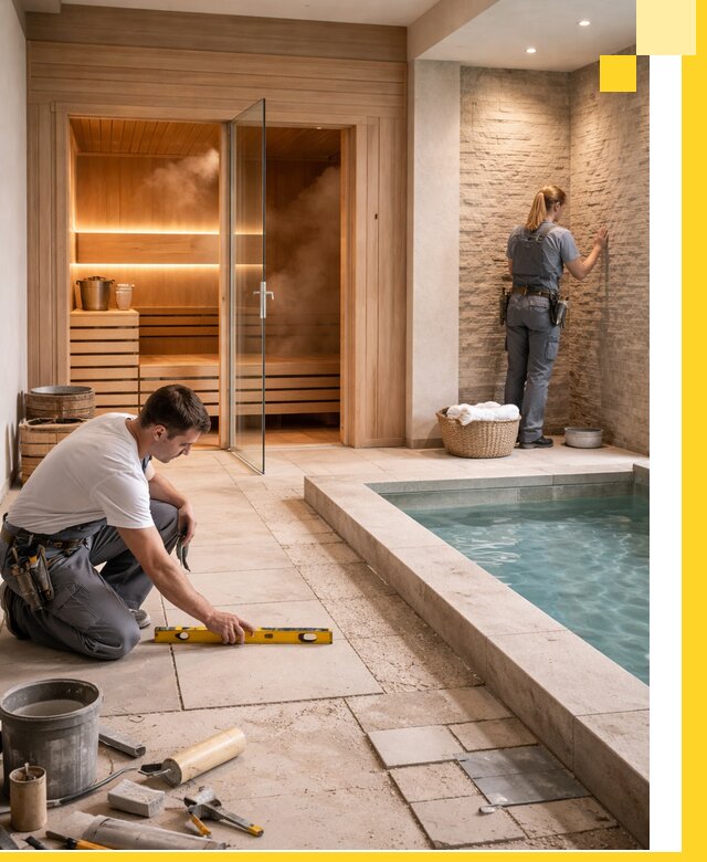 Комплексный дизайн и отделка интерьеров SPA под ключ в Отрадном